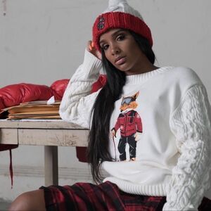 Akoo Slick Patrol Textured Knit Crew Neck Sweater Unisex